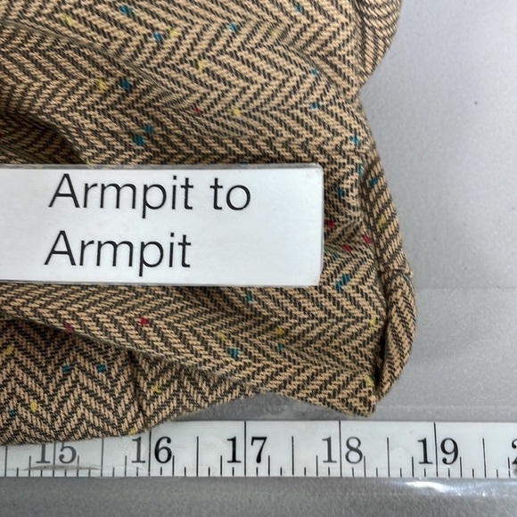 Cabi Penny Blazer Herringbone Brown Tan Bows Pockets Size Medium 3170 - Picture 16 of 17